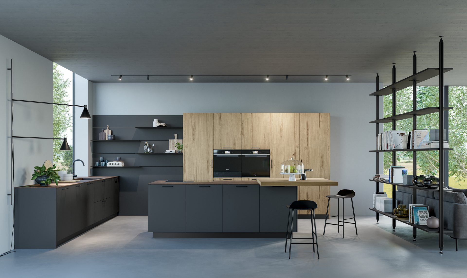 Cocina en blanco mate